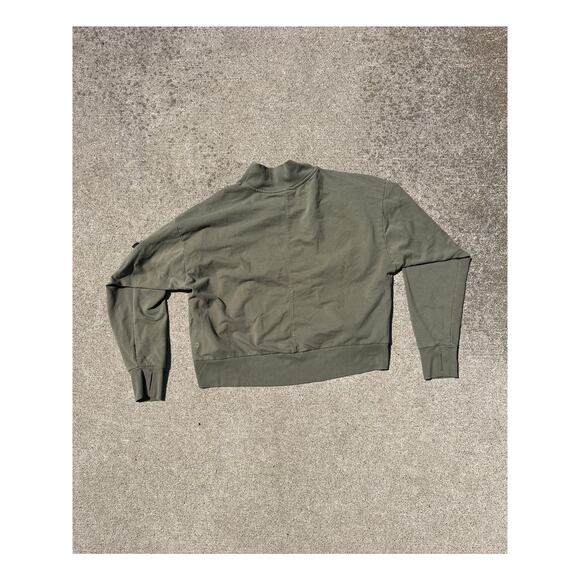 All In Motion Top Men Size XXL Olive Mock Neck Long Sleeve Athletic Shirt Pocket - Picture 6 of 6